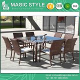 Outdoor Dining Set with Special Weaving Modern Rattan Dining Set for Eight Persons (Magic Style)