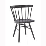 Coffee House Furniture Black Stained Wooden Dining Chair