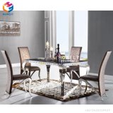 2018 Hot Selling Cheap Rose Gold Stainless Steel Dining Table