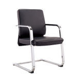 Simple Design Black Leahter Office Visitor Meeting Chair