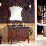 Environmental Friendly Single Bathroom Vanity Chinese Customized Solid Wood Antique