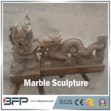 Handcarved Marble Sculpture, Animal Statue for Landscape and Garden Decoration