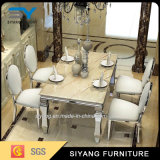 Home Furniture Set Marble Table Stainless Steel Dining Tables