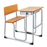 Hot Sale Wooden Single Ouble School Desk and Chair Combo