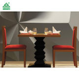 Dark Teak Modern Hotel Dining Table, Country Restaurant Table and Chairs Sets