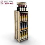 Pop up 3 Layer Shelf Liquor Dispenser Wine Display Cabinet