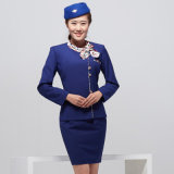 Custom Design Women Flight Attendant Royalblue Pilot Skirt Uniform Dress