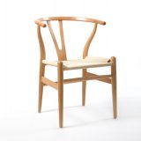 Nordic White Wax Wood Good Quality Dining Chair