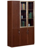 Simple Design Large Standing Bookcase with Glass Door