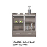 Hot Sale Melamine Tea Cabinet Table with Glass Doors (H70-0712)