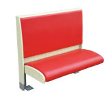 Red Color PU Leather One Side Booth Sofa