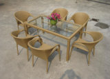Commercial Rattan Outdoor Furniture Wicker Dining Set (DS-06054)