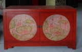 Chinese Antique Furniture 2 Doors Painted Cabinet Lwb851