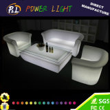Outdoor Furniture Illuminated Color Changing LED Plastic Sofa