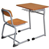 Modern Wooden School Furniture Single Student Desk and Chair (FS-3216B)