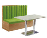 Modern Green Leather Wooden Restaurant Bench Furniture for Sale (FOH-CBCK17)