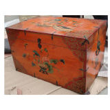Antique Chinese Lift Top Wooden Trunk Lwf129