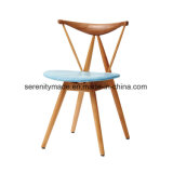 Modern Restaurant Furniture Wooden Dining Chair with Padded Seat