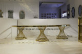 Golden Steel Frame Half Moon Wedding Banquet Wedding Table