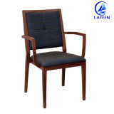 Hotel Dining Furniture Wood Imitation Chair with Durable Fabric Cushion