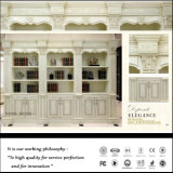 High Quality American White Wooden Book Cabinet
