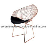 China Wholesale Manufacture Diamond Shape of Metal Wire Chair Outdoor