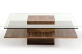 Pomotional Square Glass & Wood Jesper Coffee Table