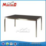 Tempered Glass Table Top Stainless Steel Kitchen Table