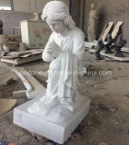Pure White Marble Praying Angel Statue