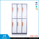 Luoyang Mingxiu Steel Furniture 6 Door Metal Lockers Storage Cabinets / Steel Locker Cabinet