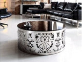 Modern Home Stainless Steel Living Room Furniture Round Coffee Table
