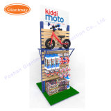 Double Sides Wholesale Trade MDF Slatwall Children Moto Bicycle Display Stand Shelving