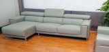 Living Room Sofa with Genuine Leather Sofa Corner