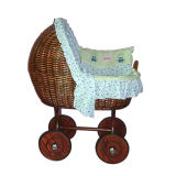2015 Moses Wicker Doll Sleep Crib for Kids, Rattan Doll Bed Toy for Childrenwj278226)