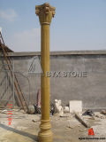 Chinese Yellow Marble Solid Column for Decoration