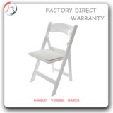 Space Saving Natural White Plastic Folded Chair (FC-01)