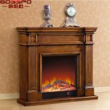 Factory Wholesale Indoor Freestanding Wood Fireplace Mantel (GSP14-001)