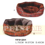 The Red Brick Pattern with Soft Plush Pet Beds Yf91291