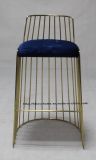 Metal Restaurant Outdoor Furniture Blue Wire Dining Bar Chairs