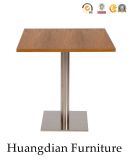 Wooden Table Top Metal Base Dining Table (HD063)