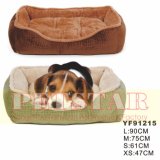 Thick Suede Fabric W/Crocodile Pattern and Soft Plush Pet Bed Yf91215