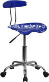 Nautical Blue and Chrome Computer Task Chair with Tractor Seat Zs-A8101