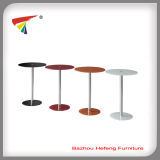 Colorful Round Glass with Chrome 2-Tier Corner Table (C33)