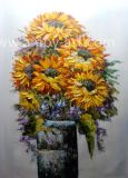 Handmade Sun Flower Oil Paintings for Wall Decoration