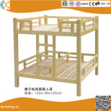Preschool Solid Wood Furniture Kids Wooden Double Bed