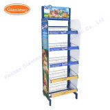 Retail Supermarket Exhibition Metal Wire Hanging Potato Chips Floor Shelving Display Stand