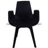 Wholesale ABS Plastic Dining Chair Armrest Black Chair