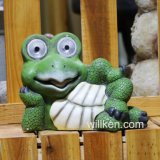 Handmade Garden Decoration Tortoise Statue with Solar Light for Outdoor Use