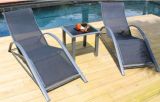 Outdoor Aluminum Lounge Chairs Bed with Coffee Table (MW13011)