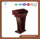 Customized High Desktop Sides Podium for Hotel with Sliding Drawer